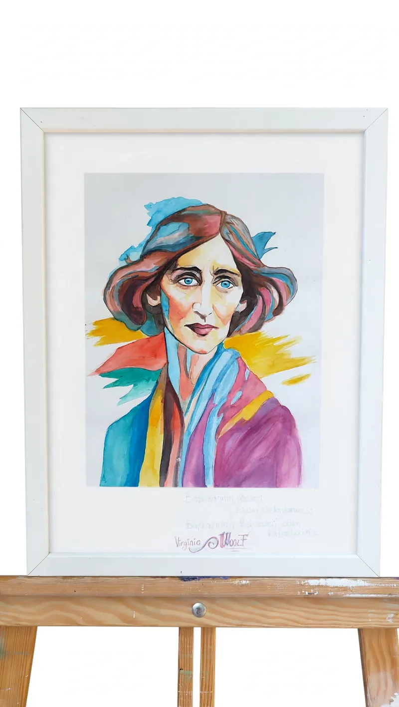 Virginia Woolf — suluboya portre